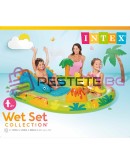 Водна площадка за деца с пързалка и пръскачка Little Dino Intex